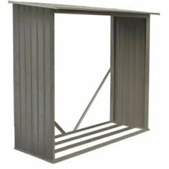 Meilleur prix 🧨 Chalet & Jardin Bûcher Métal Gris - 1,37 M2 🧨