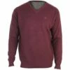 Sortie ✨ CHALLENGER PUL2004C PULL LAINE UNI COL V BORDEAUX 3XL - BORDEAUX 👏
