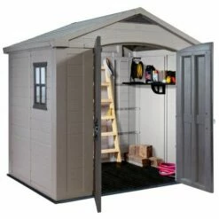 Meilleure vente 🎉 Chalet & Jardin ABRI JARDIN RESINE - SYDNEY 86 - 4,5 M² - MARRON ET BEIGE 🔔