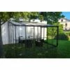 Vente flash 🎁 Chalet & Jardin Serre D'hiver Verre - 12 M2 Grise Adossable ❤️