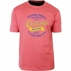 Meilleur prix 🌟 CHALLENGER TEE3004C TEE 👚 SHIRT PRINT POITRINE CORAIL 2XL - ORANGE ❤️