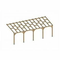 Offres ✨ CHALET & JARDIN Toit Couv'Terrasse® En Bois 3x7,4 M - Sans Toit Polycarbonate 🎁