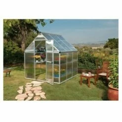 Budget 🔥 CHALET & JARDIN Serre En Polycarbonate Mythos - 3,5 M² - Avec Base 🥰