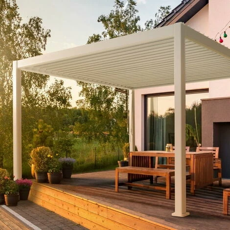 Acheter 🎉 Chalet & Jardin Pergola Bioclimatique Autoportée Ombréa® 3 X 4 M - Blanc 😀 2 Acheter 🎉 Chalet & Jardin Pergola Bioclimatique Autoportée Ombréa® 3 X 4 M - Blanc 😀 – Image 2