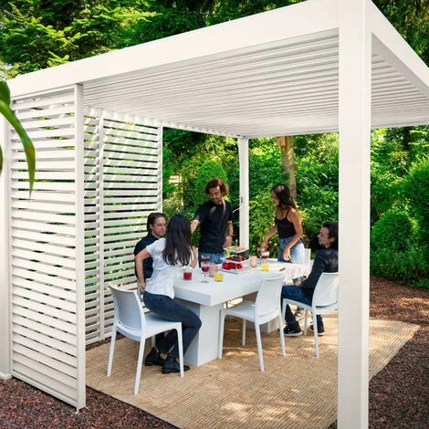 Acheter 🎉 Chalet & Jardin Pergola Bioclimatique Autoportée Ombréa® 3 X 4 M - Blanc 😀 3 Acheter 🎉 Chalet & Jardin Pergola Bioclimatique Autoportée Ombréa® 3 X 4 M - Blanc 😀 – Image 3