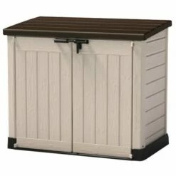 De gros 😍 Chalet & Jardin Coffre De Jardin En Résine Multifonctions 1200 L - Beige Toit Plat 💯