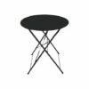 Budget 🌟 Chalet & Jardin Table Ronde D'extérieur Pliante Bistro En Acier - Noir 🔥