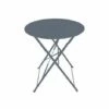 Coupon ❤️ Chalet & Jardin Table Ronde D'extérieur Pliante Bistro En Acier - Gris 🛒
