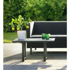 Meilleure affaire ⭐ Chalet & Jardin Canapé D'extérieur 3 Places + Table Basse Dion En Aluminium - Noir 😉 -BOUTIQUE EN LIGNE CHALLENGER 53697749 4