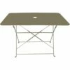 Bon marché 👍 Chalet & Jardin Table Rectangulaire D'extérieur Pliante Bistro En Acier - Taupe 🤩