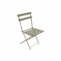 De gros â€ïž Chalet & Jardin Lot De 2 De Chaises De Jardin Pliantes Bistrot En Acier - Taupe â