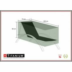 Meilleure vente 👍 CHALET & JARDIN Lot De 2 Bains De Soleil MONACO - BLANC ECRU (transat) + 1 Bâche De Protection TITANIUM 🤩 -BOUTIQUE EN LIGNE CHALLENGER 54028780 5