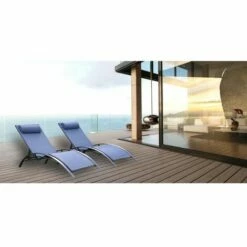 Remise ✔️ CHALET & JARDIN Bains De Soleil Monaco Bleu Lavande (lot De 2) ⌛