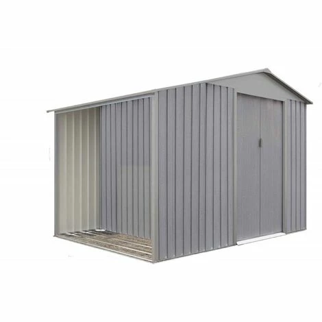 Acheter 🧨 CHALET & JARDIN ABRI DE JARDIN + Bûcher EN MÉTAL ASPECT BOIS VIEILLI 🧨 1 Acheter 🧨 CHALET & JARDIN ABRI DE JARDIN + Bûcher EN MÉTAL ASPECT BOIS VIEILLI 🧨