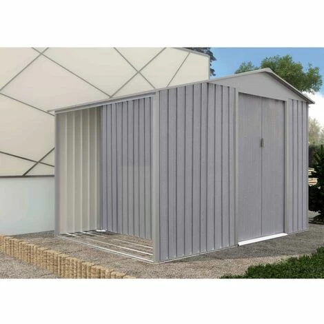 Acheter 🧨 CHALET & JARDIN ABRI DE JARDIN + Bûcher EN MÉTAL ASPECT BOIS VIEILLI 🧨 4 Acheter 🧨 CHALET & JARDIN ABRI DE JARDIN + Bûcher EN MÉTAL ASPECT BOIS VIEILLI 🧨 – Image 4