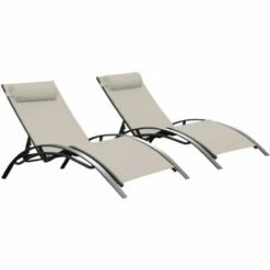 Grosses soldes 🥰 CHALET & JARDIN BAINS DE SOLEIL MONACO TAUPE (LOT DE 2) 🧨